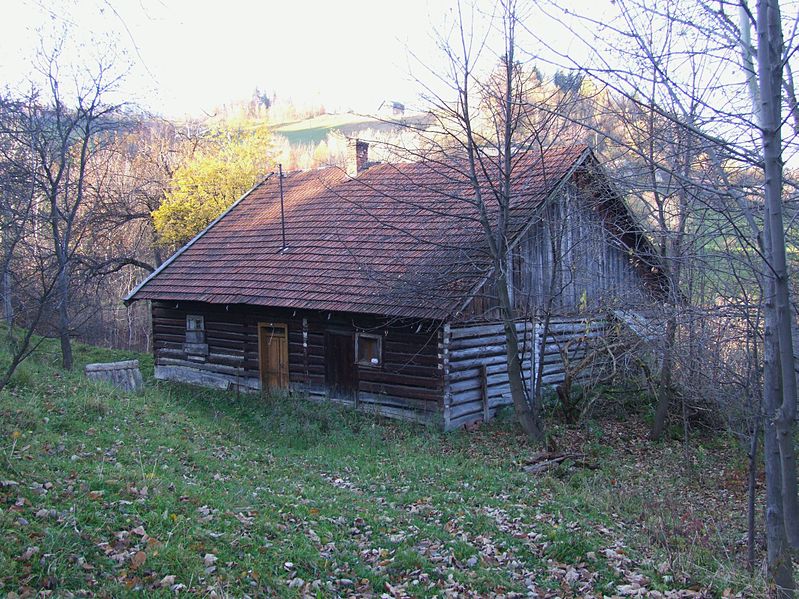 Opuszczony dom w Obidzy - Kitówce ( fot. Jerzy Opioła/Wikipedia)