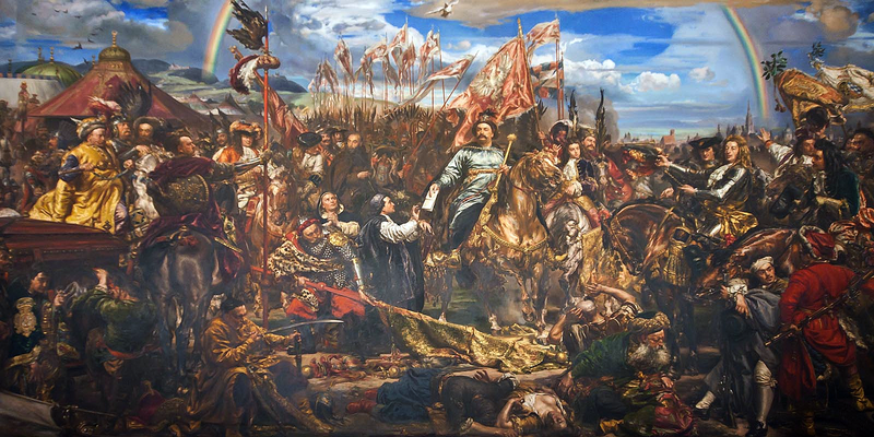„Jan III Sobieski wysyła wiadomość o zwycięstwie papieżowi Innocentemu XI” –  obraz Jana Matejki w Muz Watykańskim( fot.Wikipedia)